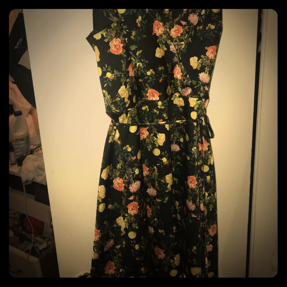 Black printed Banana Republic dress